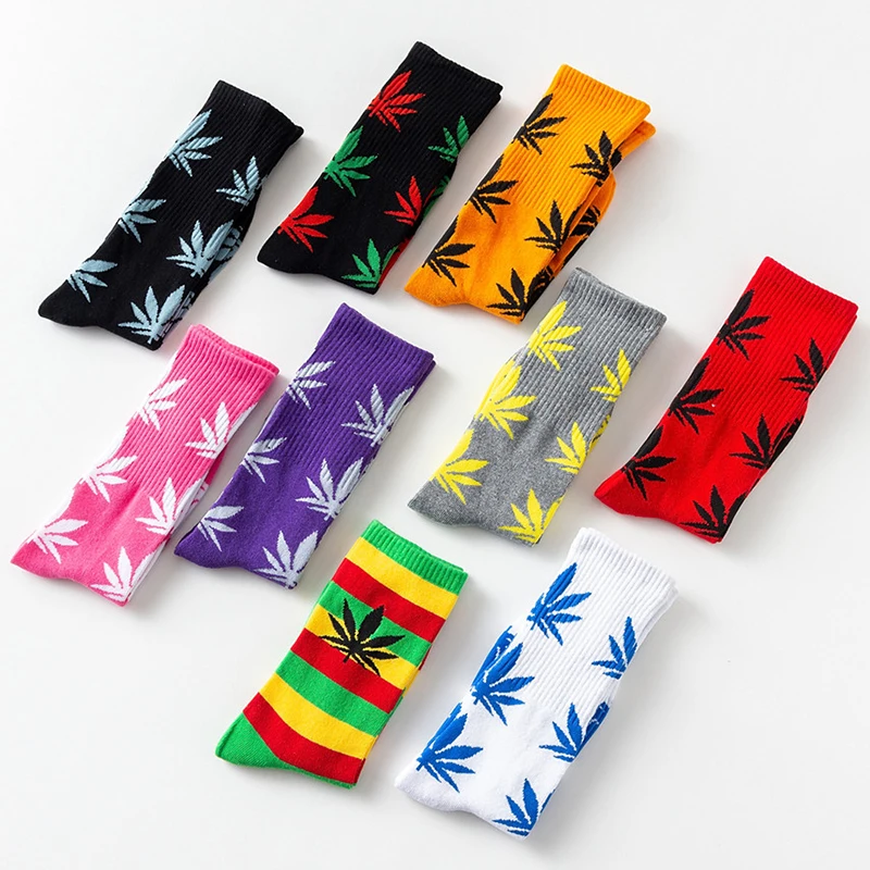 

Winter high Quality Harajuku chaussette Style Weed Socks For Women Men's Cotton Hip Hop Socks Men Medias Mens Calcetines