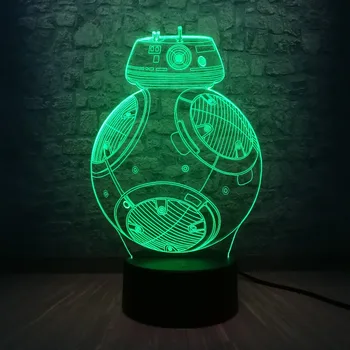 

Star Wars BB8 Robot Ball 3D LED Lamp Last Distance Control 7 Color Change Table Light Home Decor Children Christmas Gifts Toys
