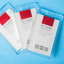 Acrylic Transparent Bank Credit Card Holders High quality Badge holder Crystal Card Bus ID holders Plastic Without Lanyard