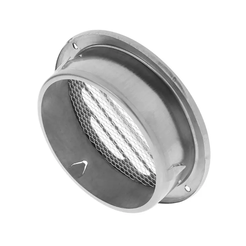 Stainless Steel Exterior Wall Air Vent Grille Round Ducting Ventilation Grilles 70mm, 80mm, 100mm, 120mm, 150mm, 160mm, 180mm,