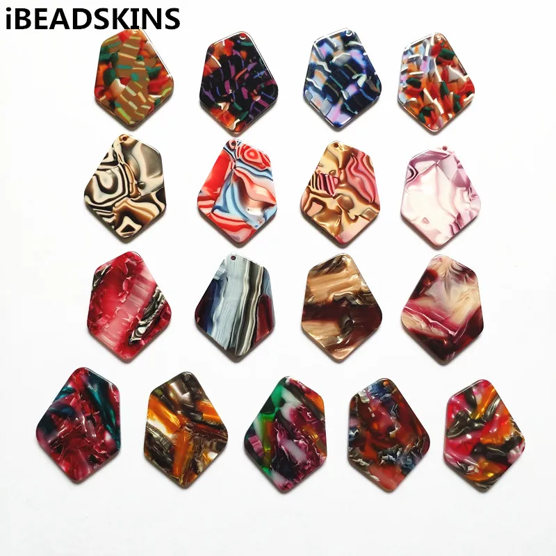 

New arrival! 37x28mm 50pcs acetic acid irregular-shape charms for earrings accessories,Earring parts Jewelry Findings making