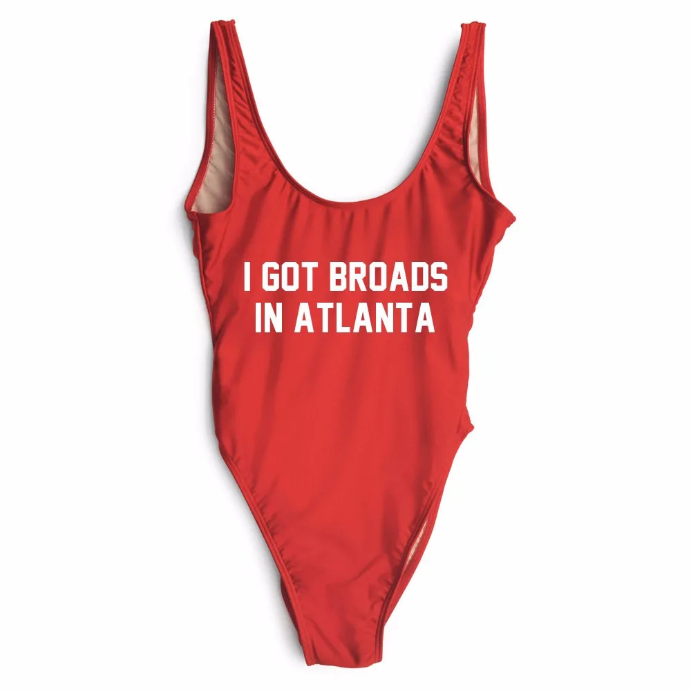 I GOT BROADS IN ATLANTA women high cut Swimwear one pieces suits