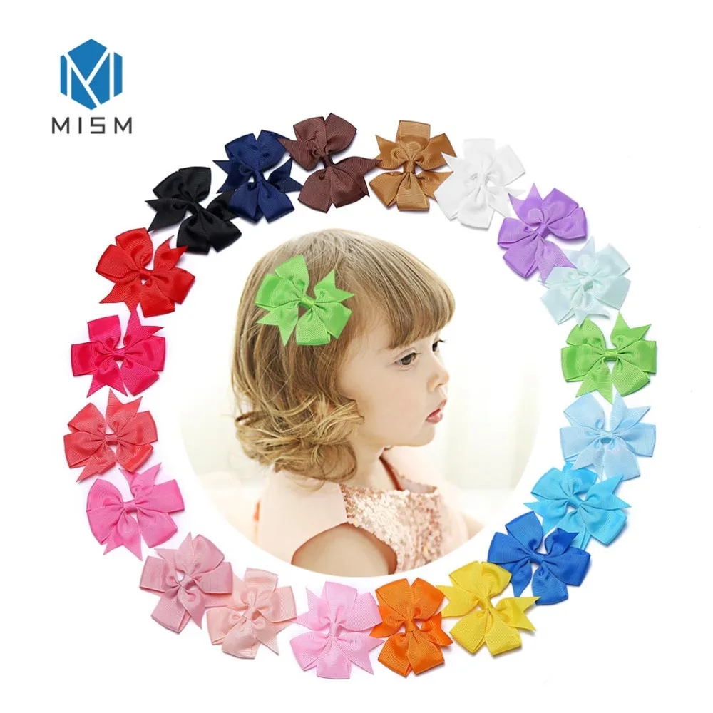 Cute 40pcs //20pcs Baby Girls Hair Bows For Kids Hair Bands Alligator Hair Clips
