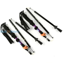 2 шт./партия, походные палки и треккинговые палки, антиударные складные регулируемые телескопические палки для пеших прогулок, Трекинговые алюминиевые