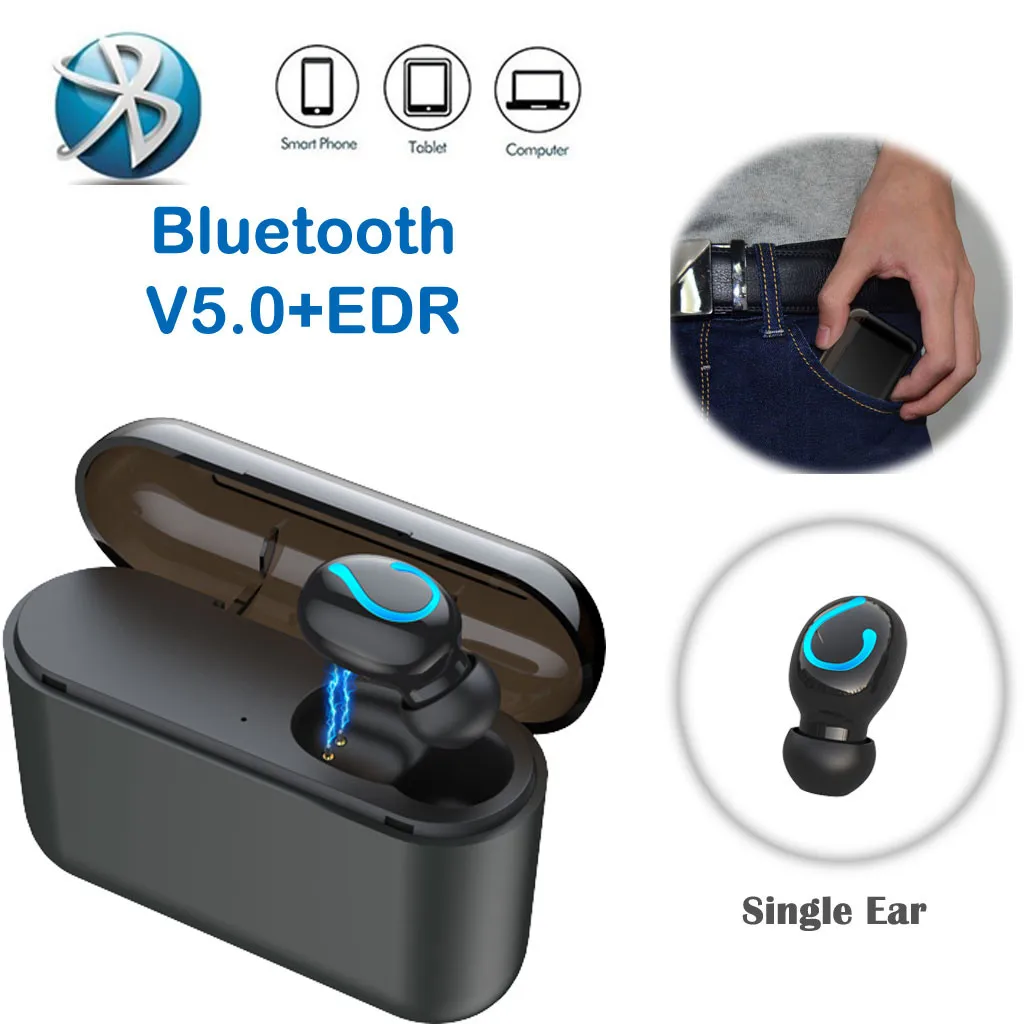 

Bluetooth Earphone Wireless Sport Earphone HD Noise Cancelling W/Mic For Samsung