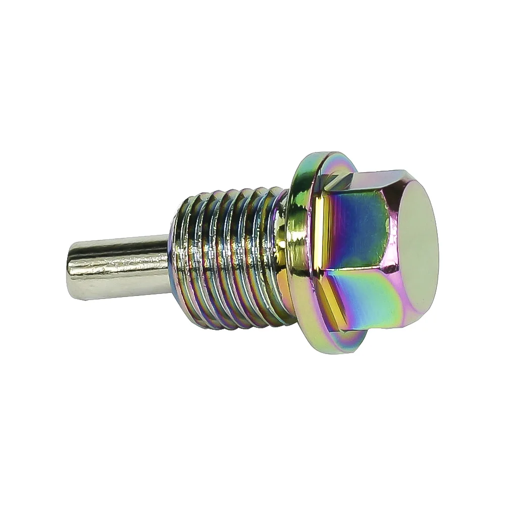 M12 m14 m16 m20 * 1.5 / 1.25 neo chrome alumínio magnético óleo dreno parafuso cárter de óleo de drenagem plugue de drenagem porca de óleo magnético-2