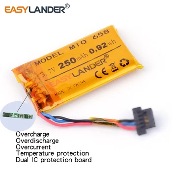 

Driving recorder 3.7V 250mAh Rechargeable li-Polymer battery For DVR MIO mivue 368A 526 528 538 536 408A 658 668 688 772