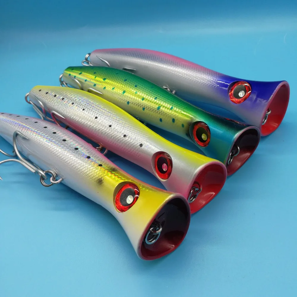 NOEBY 1PCS Big Topwater fishing lure 116g/20cm 4colors 3D Eyes