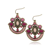 Enthic New Arrival 2016 Fashion Women Vintage Colorful Beads Statement Drop Earrings Female Jewelry Bohemia Brincos