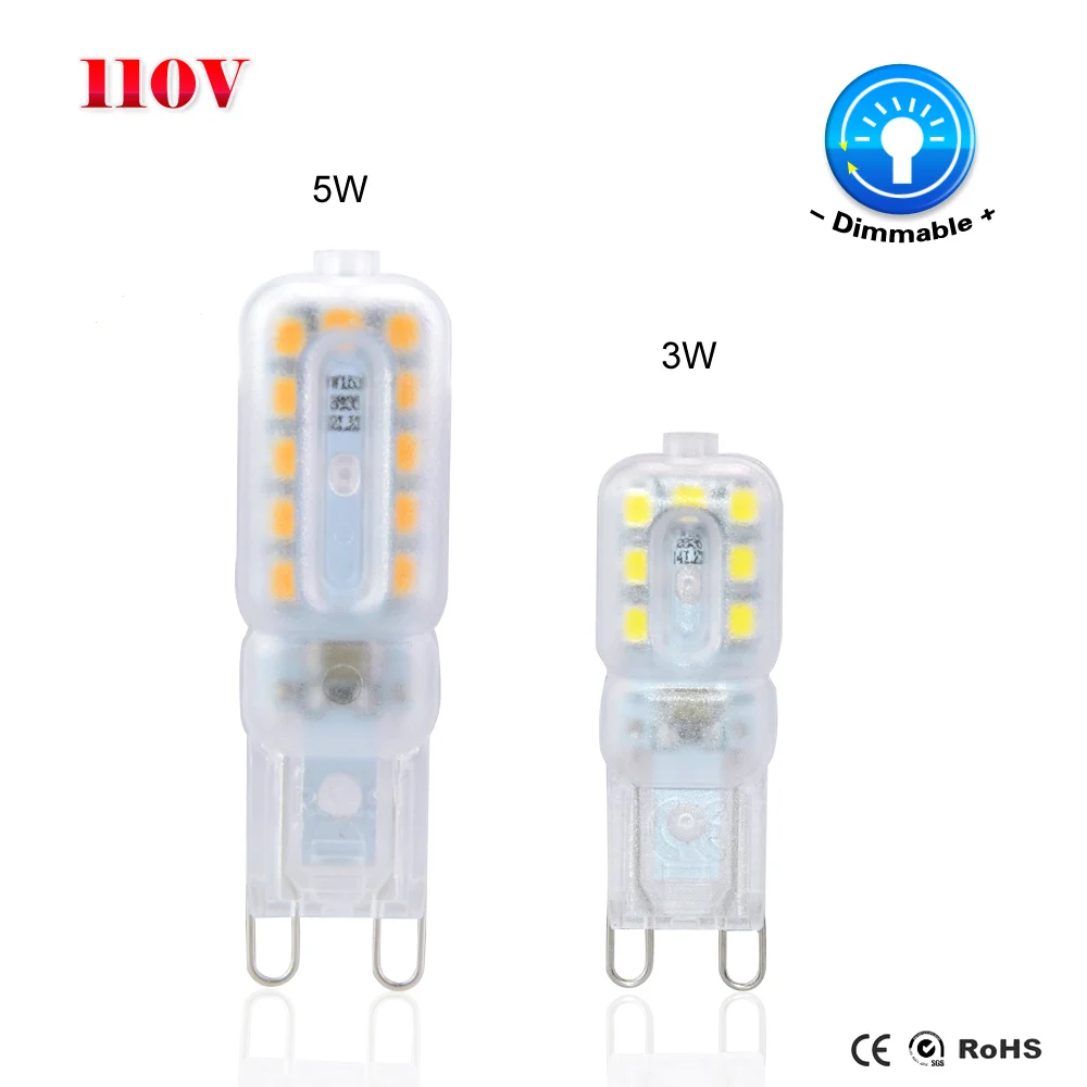SMD2835 Led Spotlight Bombillas Lamp G9 110V Focoe Refletor Ampoule Led Bulb 3W 5W Lampara Lampe