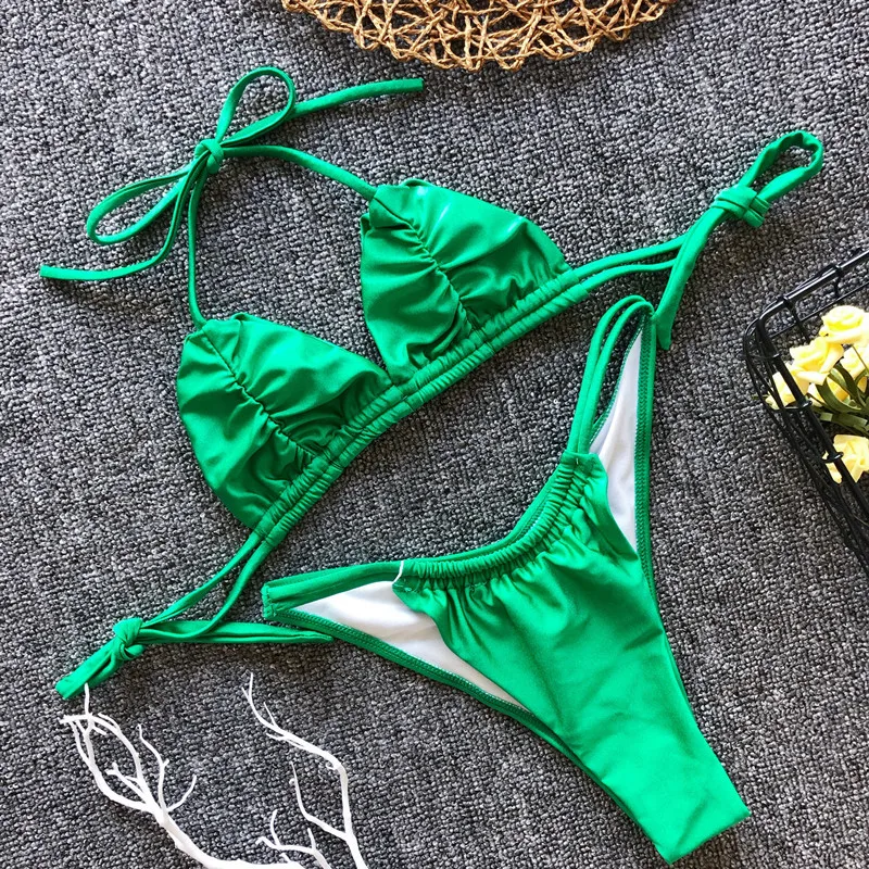 

2018 new listing of Europe and the United States explosion model chest buckle adjustable high-end digital patchwork bikini gr