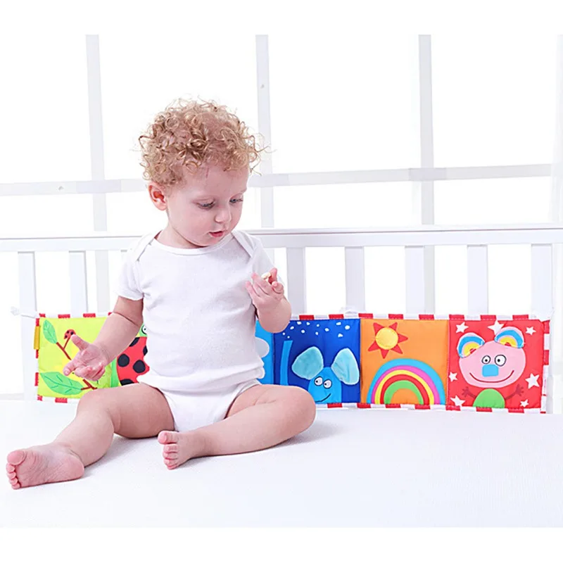  Baby Toys Kids Cloth Book Knowledge Around Multifunction Fun Double Colored Color Bed Cloth Book