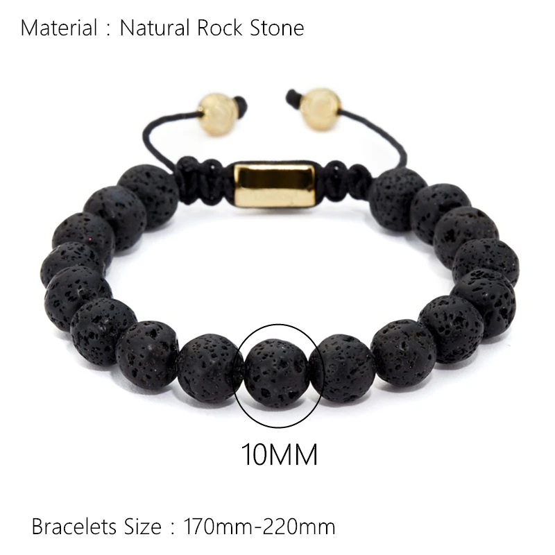 Мужской/женский браслет для йоги ATTYIRENA черный цвет|bracelets for|yoga braceletlava stone bracelet |
