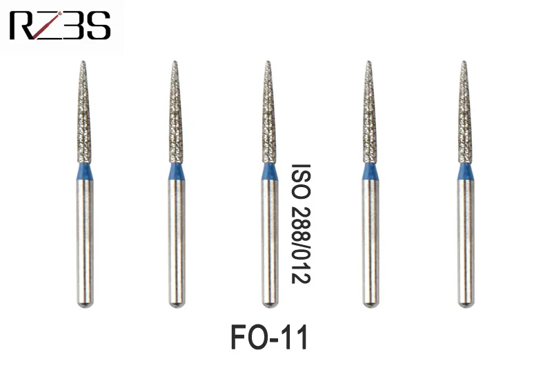 12 шт. стоматологический алмазный бор FG 1,6 мм пламени оживальной конец Бур для NSK Стиль высокое Скорость воздушная турбина FO-11, FO-21, FO-22, FO-S21