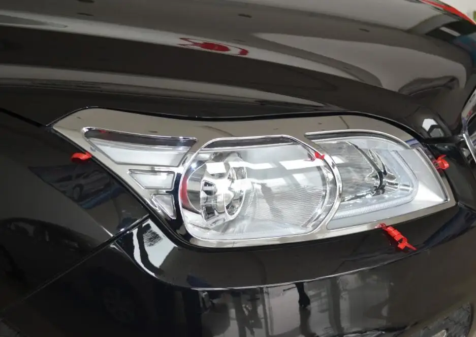

JIOYNG ABS Chrome Car Front Headlight + Rear Tail Light Lamp Cover Trim For LIFAN X60 2013 2014 2015 2016 2017 Free shipping