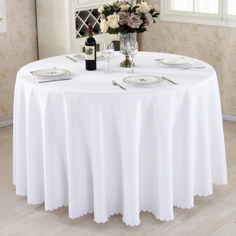 

Mordern Polyester Round Table Cloth Fabric Rectangular Tablecloth Hotel Party Wedding Tablecloth Dining and Coffee Table Cloth