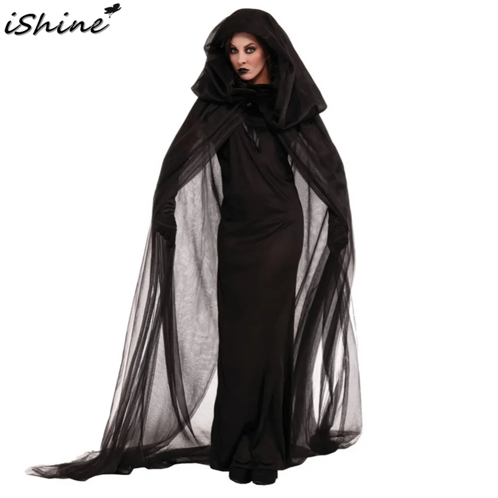 Хэллоуин ночь блуждающий душа женский платье призрака ролевая ведьма ночной клуб костюм для вечеринки