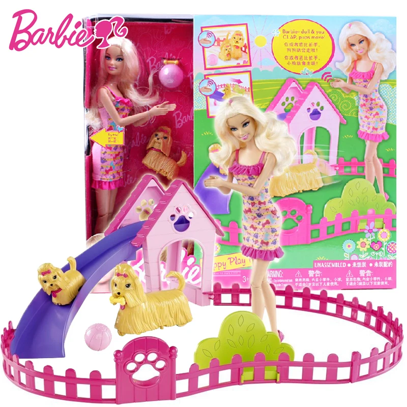 

Original Barbie Doll Set Baby Dolls Movable Dog Pet Toys Hatching Boneca Girl Doll Toys For Girls Gift