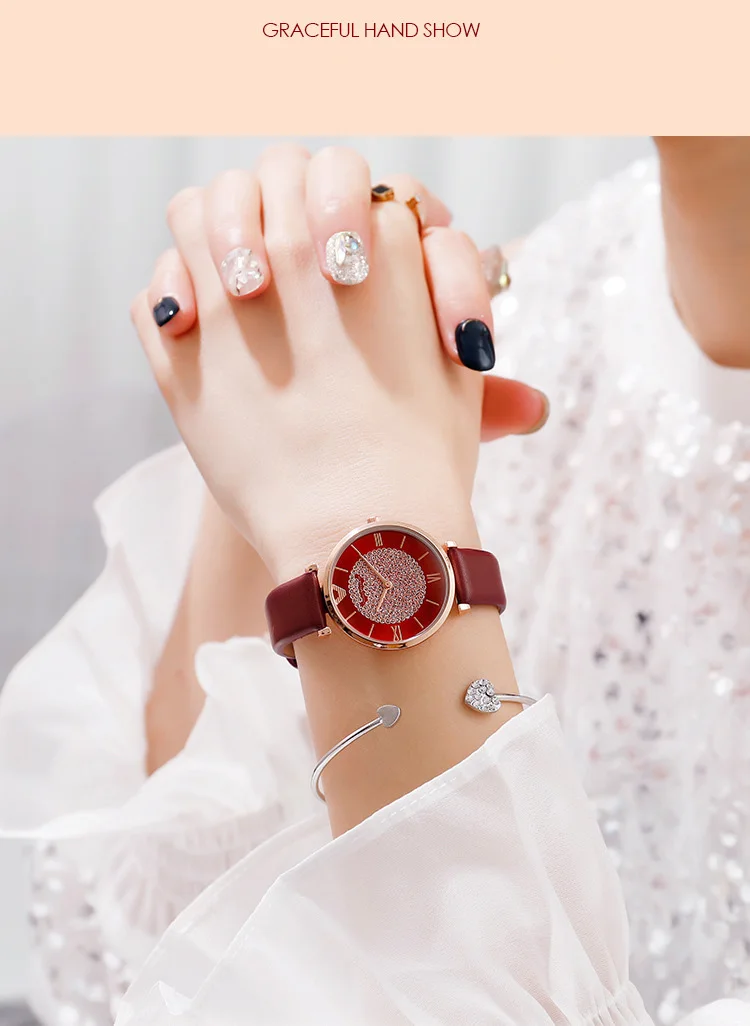Женские часы Топ бренд женские наручные часы из розового золота для женщин relogio feminino Роскошные Кварцевые часы с бриллиантами и магнитной сеткой
