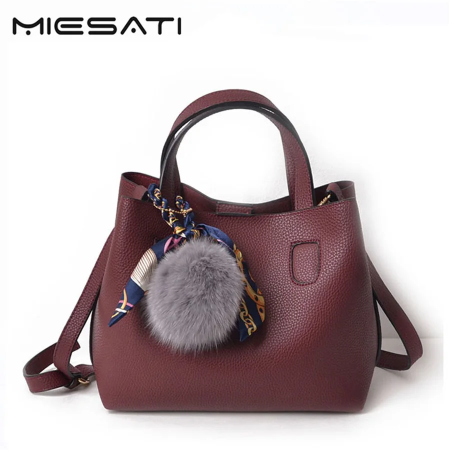 

MIESATI 2 in 1 set luxury 2017 Pu Ladies crossbody bucket bags for Women Leather Shoulder Bag handbags