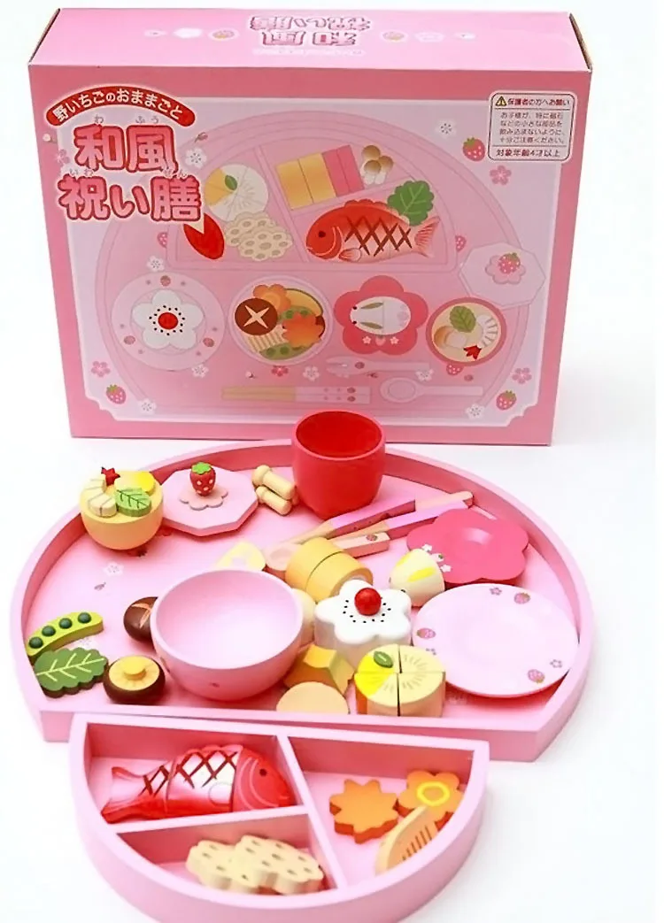 2016 Japanese Dinner & Food Sets Wooden Kitchen Kits Baby Play House