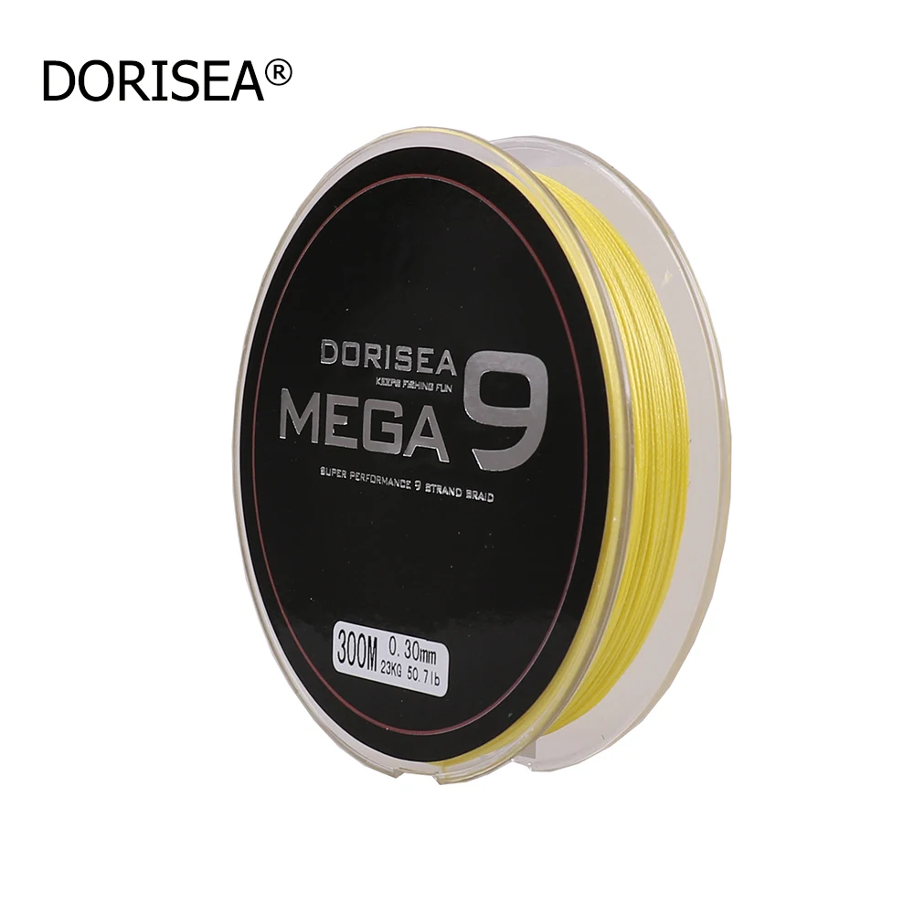 DORISEA Mega 9 нитей 300 м 330 ярдов плетение проволочной сетки линии Япония Материал супер PE lLine многонитевая рыболовная проволока