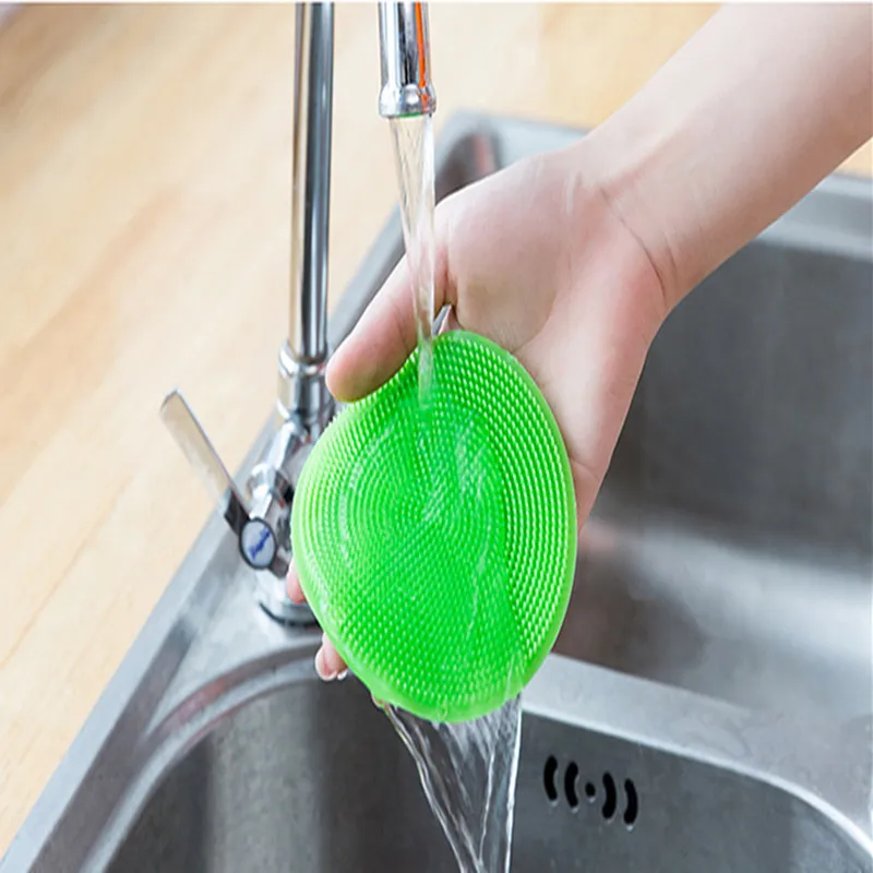 Лидер продаж интенсивное Очищение Пан кисти простой многофункциональный силиконовые Посудомоечная щетка удобно дома инструменты для уборки на кухне