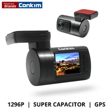 Conkim Ambarella A7 Dash Camera Car DVR With GPS 1296P 1080P Full HD Auto Video Recorder LDWS Mini 0806s Upgrade From Mini 0806