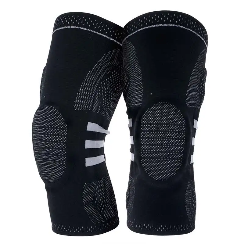A pair Leg Wraps Silicone Gel Kneecaps Knee Pads Support Brace Safety