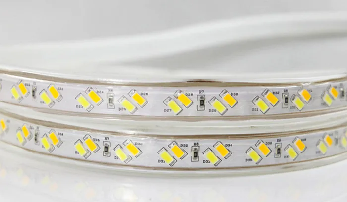 100 м Светодиодные полосы света SMD 5730 Светодиодные полосы 120LED 220 В 230 В 240 В 3 цвета изменить Водонепроницаемый гибкие светодиодные полосы IP67 +