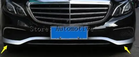 

For Mercedes-Benz E Class W213 2016 2017 ABS plastic Front bumper skid protector guard trim 3pcs/set (Not fit for sport model)