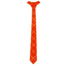 GEOMETIE Handmade Geometric Shape Diamond Plaid Neck Ties Fashion Orange Color Wedding Accessories Necktie