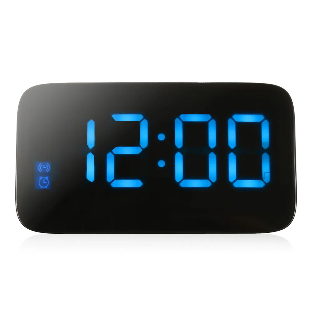 LED Alarm Clock Large LED Display Voice Control Electronic Snooze Backlight Desktop Digital Table Clocks Watch With USB Cable3