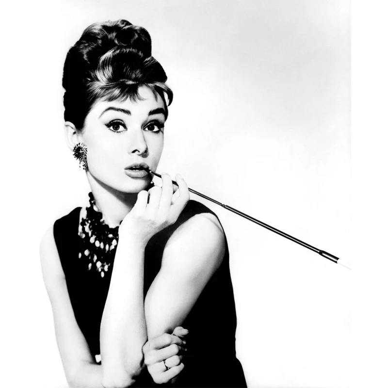

5d diy diamond painting cross stitch diamond mosaic round drill full embroidery Audrey hepburn rhinestones material for handmade