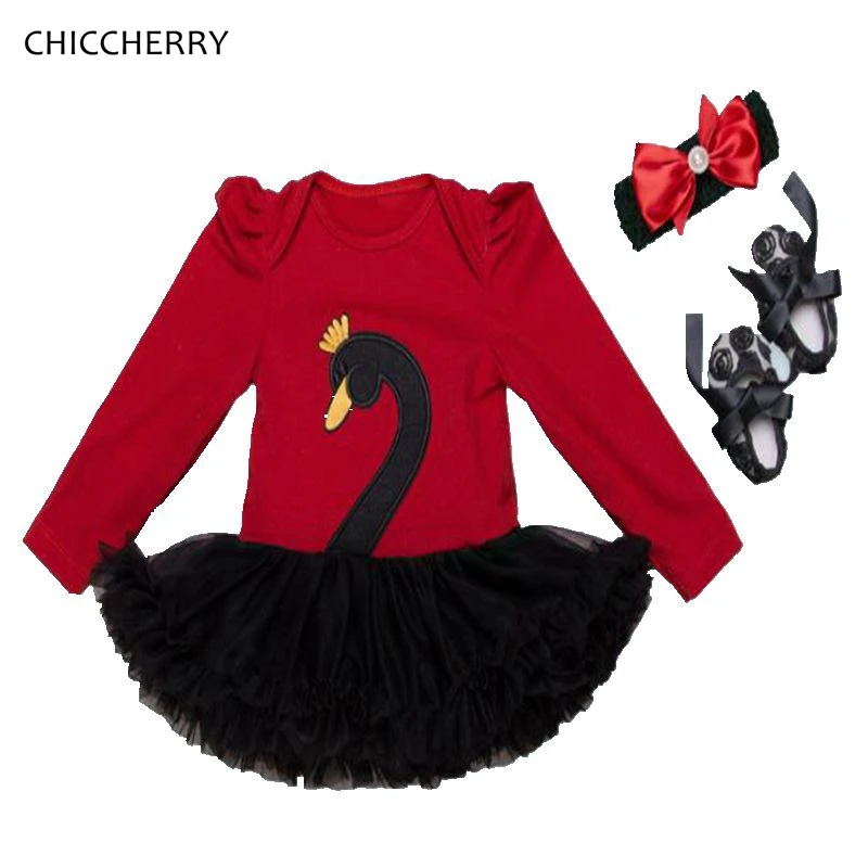Baby Girls Ballet Dance Dress Set Swan Costume Tutu Dress Shoes Headband Outfits