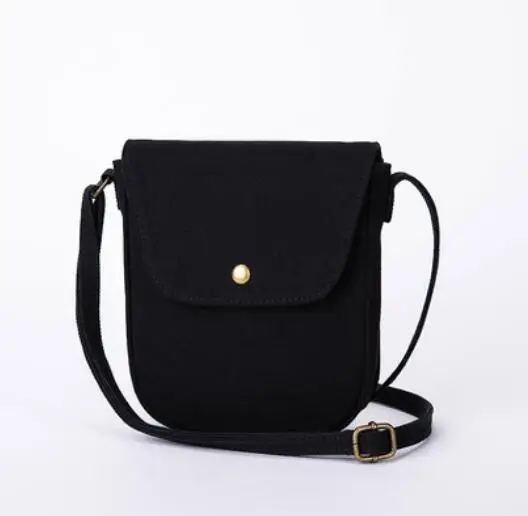 

2019 new best selling single shoulder simple solid color canvas Messenger bag