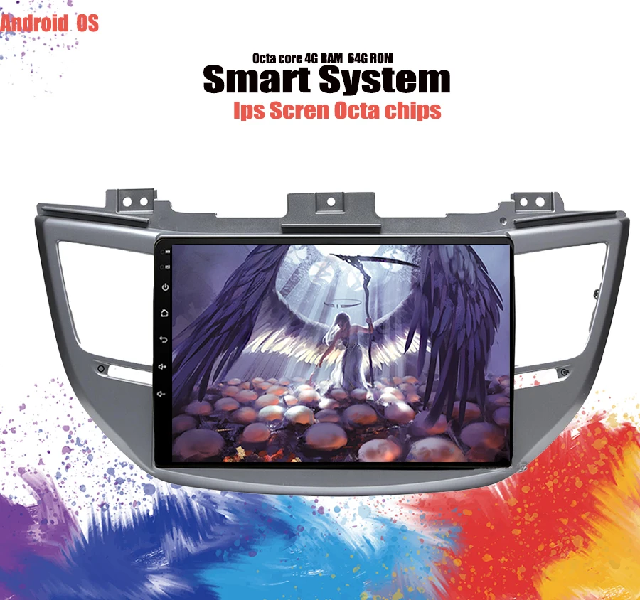 Cheap 9" Android 9.1 Car Radio GPS Multimedia Player Head Unit For Hyundai Tucson IX35 2016 2017 2018 19 Auto Stereo Audio cassette 2