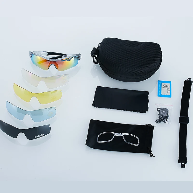 Polarized Prescription Sports Sunglasses For Goggle Can Put Can Engrave LOGO Polaycarbonate Material