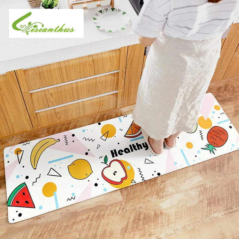 

PU Leather Cartoon Bathroom Floor Mat Doormats Balcony Kitchen Mats Living Room Bath Carpet Bedroom Rugs Anti-slip Footcloth