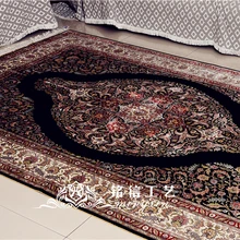 6'x9 черные шелковые ковры ручной работы персидский ручной работы шелковые ковры Гостиная