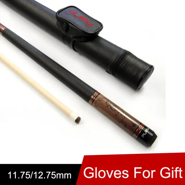 Best price at $166 Cheap New Leather Handle Maple Fury Pool Cues Billiard Stick 11.75mm/12.75mm Tip With Black Billiard Cue Case Two Holes Taco De Bilhar