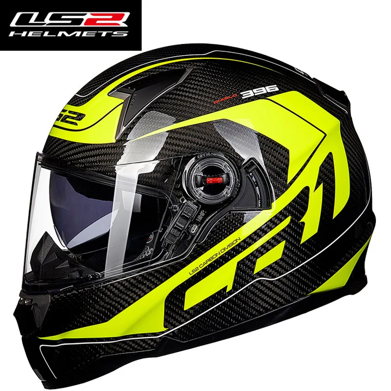 Genuine LS2 FF396 Carbon Fiber Motorcycle Helmet Full Face racing Motorbike Helmets with Air