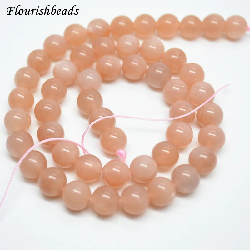 

High Quality Natural Peach Moonstone Round Loose Beads DIY Jewelry making materials 6mm 8mm 10mm 12mm