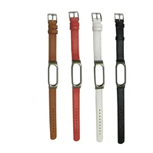 For Xiaomi Mi Band 2 Leather Wrist Band Strap Smart Bracelet Miband 2 Screwless Metal For Mi Band 2 Frame Wearable Devices