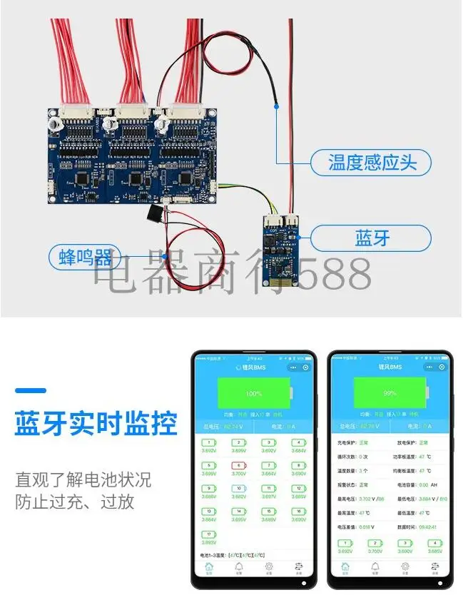 3 S 21 Li Ion Lipo Lifepo4 LTO активный баланс BMS умная Защитная плата кулоновый метр с USB