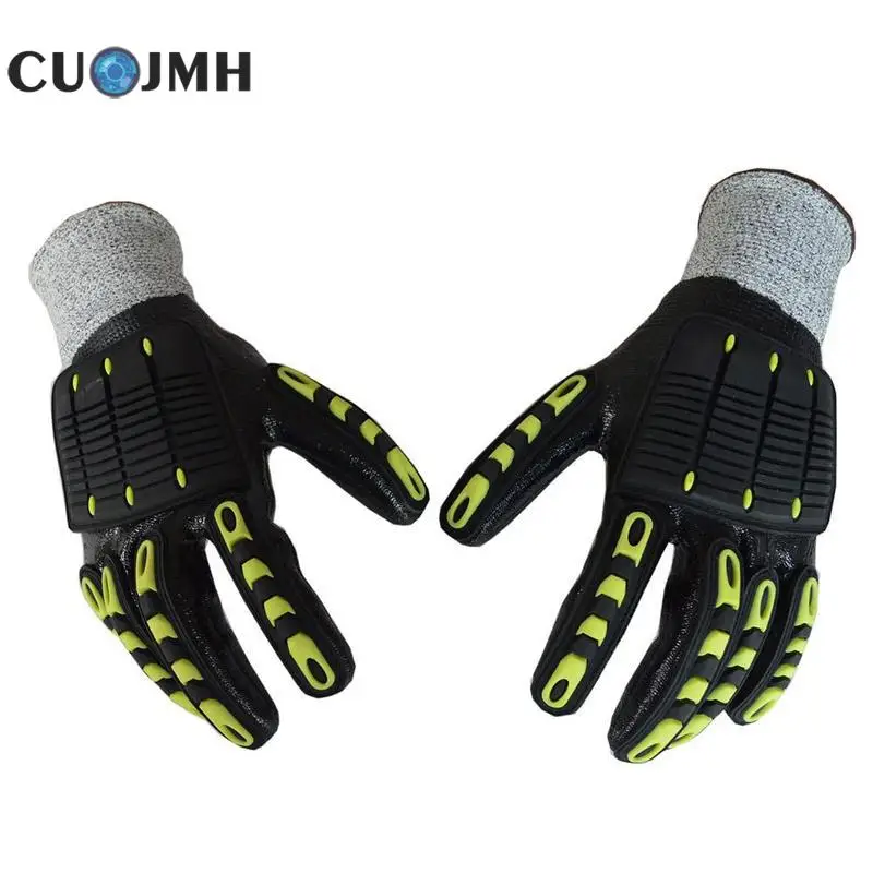 

1 Pair General Protective Gloves Mechanical Shakeproof Tpr Cut Protection Gloves Wear-resisting Cycling Work Glove