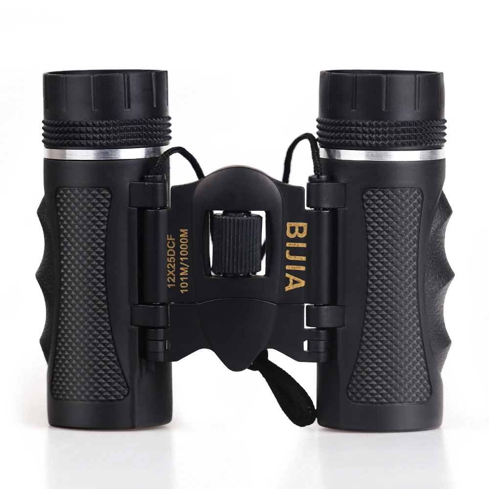 BIJIA 12x25 مصغرة يوم ضوء تلسكوب المهنية مجهر في الهواء الطلق الرياضة السفر للطي مناظير