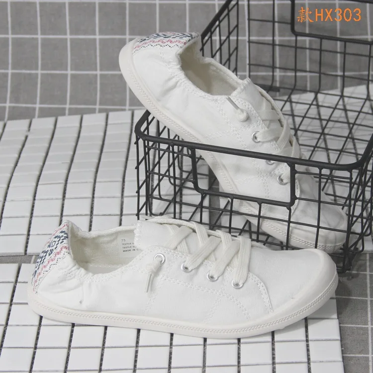 Новые женские белые кроссовки Bailey-h без шнуровки с гибкой подошвой, верх из мягкой ткани, резиновая подошва, сделано в Китае
