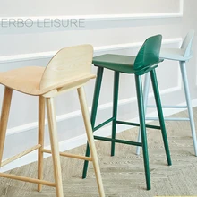 Современный классический дизайн, твердый деревянный или пластиковый и металлический барный стул, модный табурет, красивый красочный деревянный барный стул 2 шт