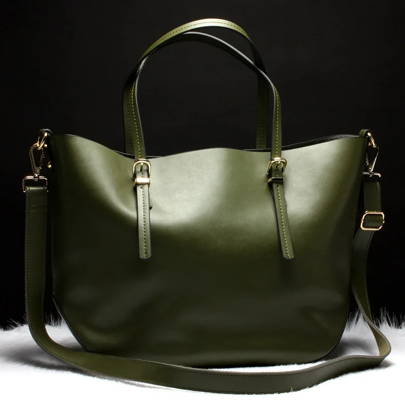 

2018 trend bag new big bag cowhide bag shoulder portable child bag